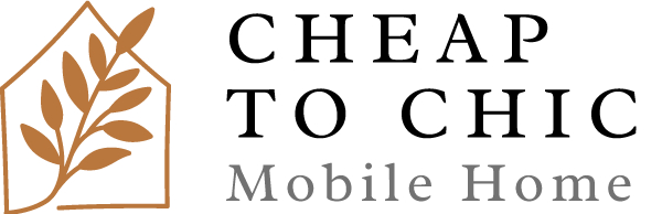 CHEAP TO CHIC Mobile Home with a house icon