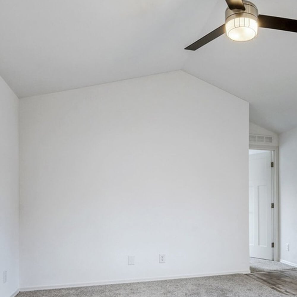 Before picture of the Accent wall - plain white wall