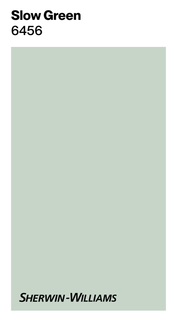 Slow Green 6456 by Sherwin Williams paint sample